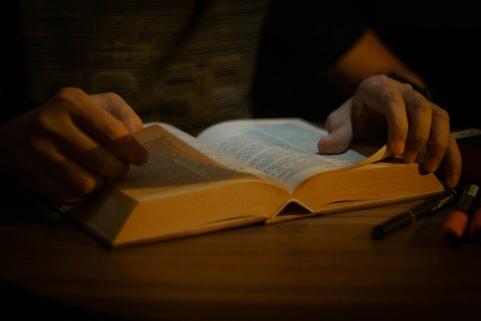 A man ready the Bible.