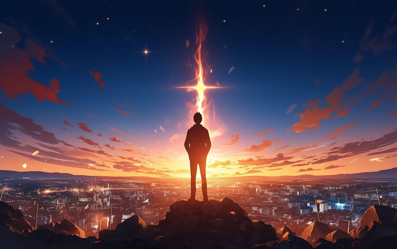 ai generated, nature, man, peak, sunset, young, freedom, freedom, freedom, freedom, freedom, freedom