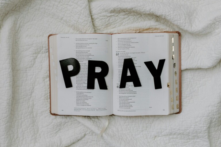 Black letters on the book