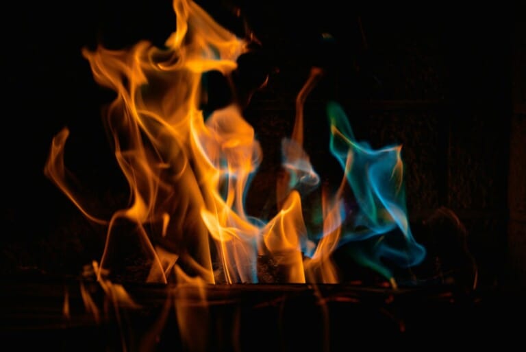 Close up of a burning flame