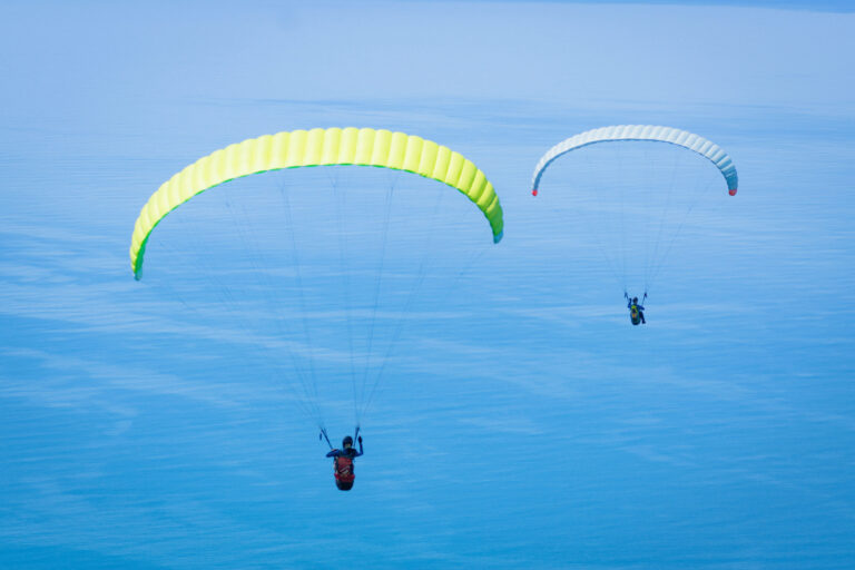 Flying people water summer