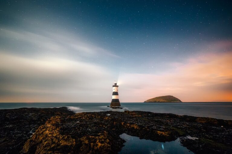 lighthouse, nature, sea