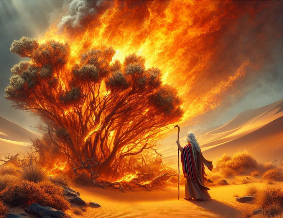 moses, burning, bush