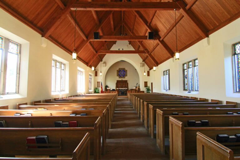 We meet in this stone chapel every year at a conference. The windows stand open allowing the cool morning breeze in. There’s a special feeling being in an old building like this.