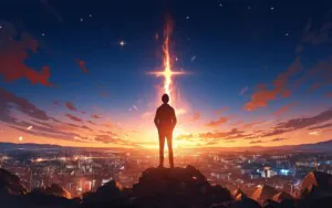 ai generated, nature, man, peak, sunset, young, freedom, freedom, freedom, freedom, freedom, freedom