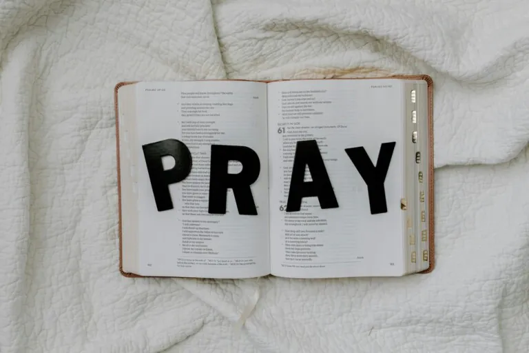 Black letters on the book